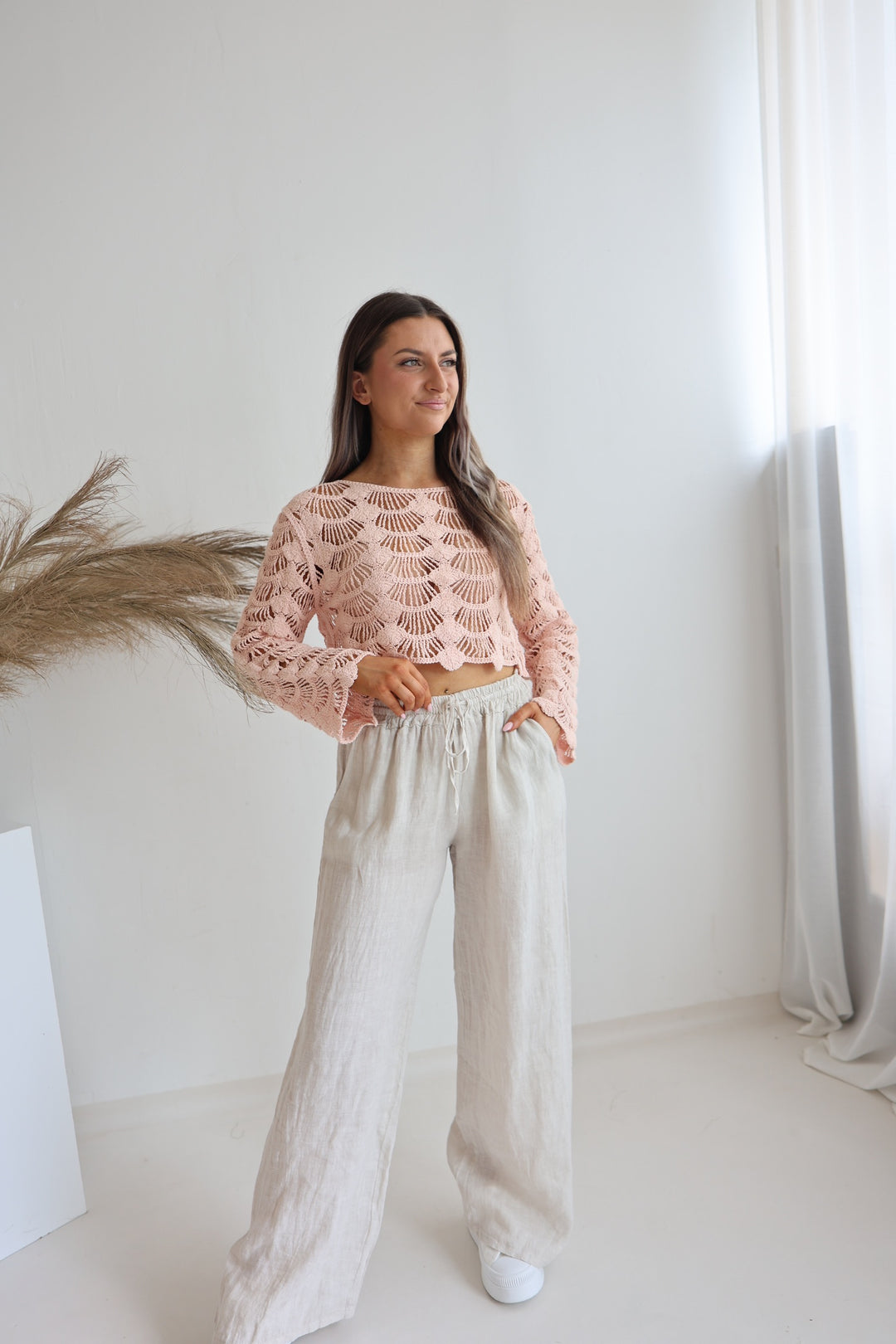 Leichter Cropped Pullover Shell Crochet