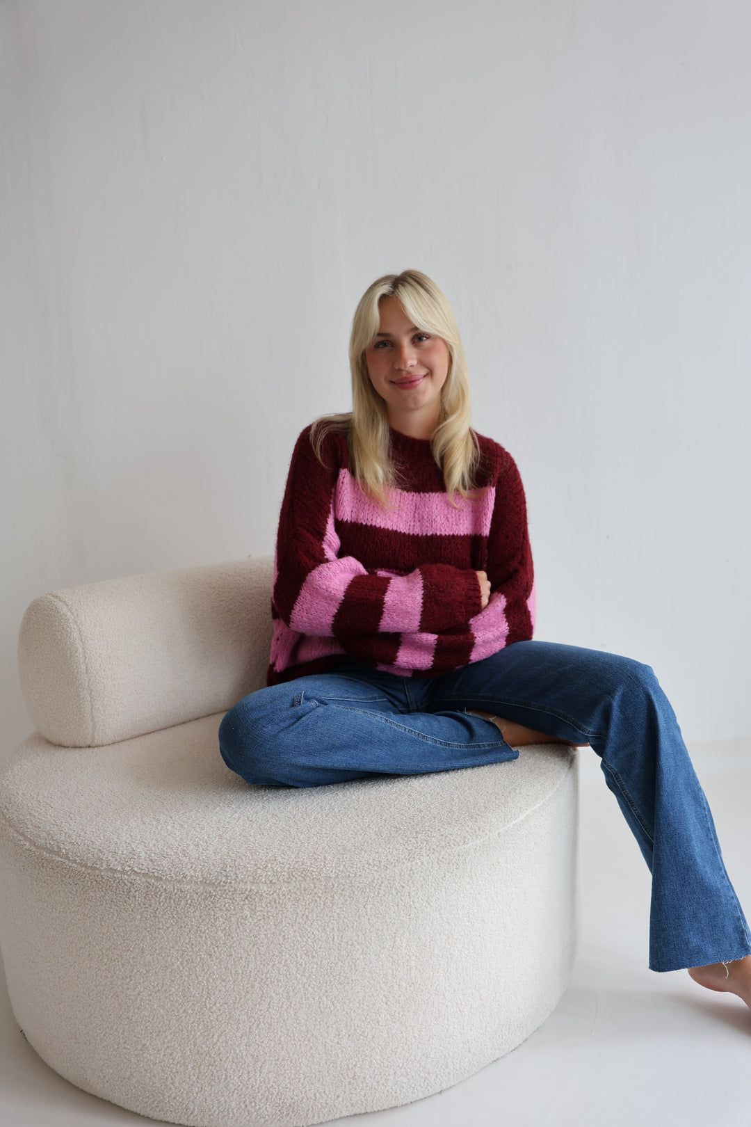 Fluffy Blockstripes Pullover Hannah