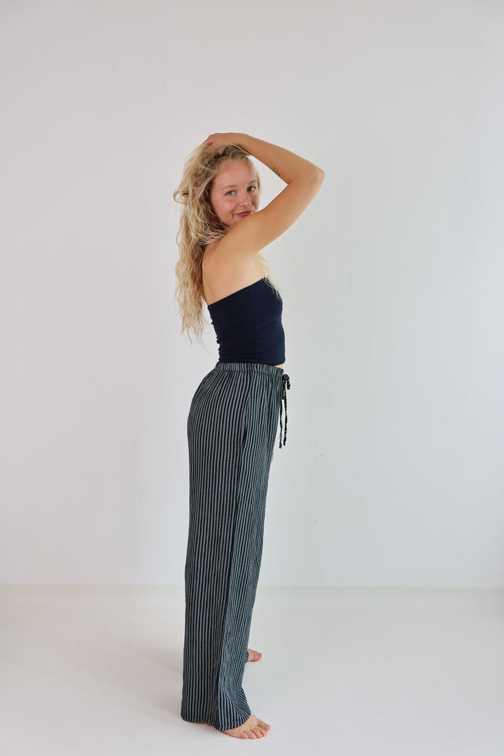 Lange Musselinhose mit Streifen Little Lines