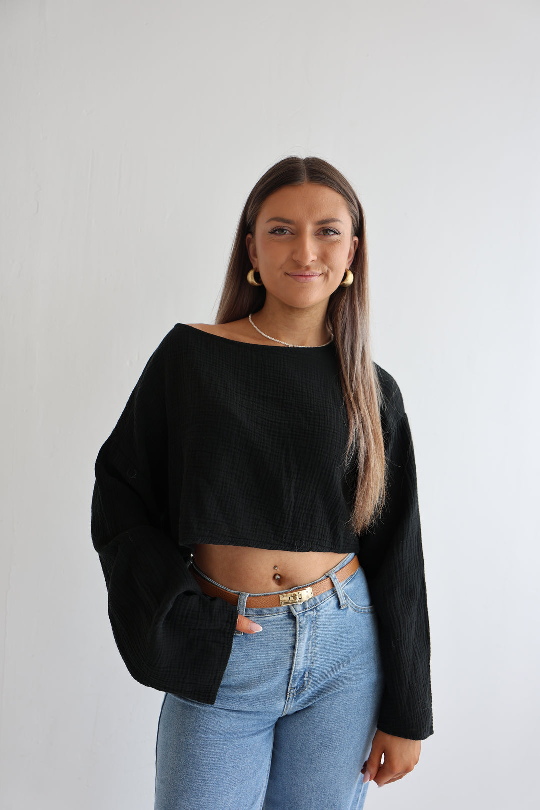 Off-Shoulder Musselinshirt Liz