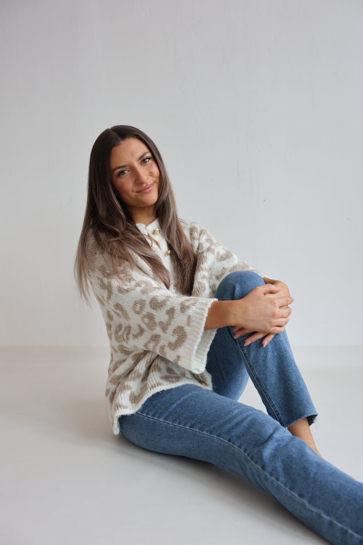 Leopard Glam Oversize Cardigan