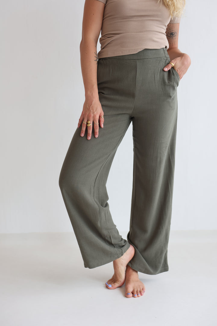 Soft Sand Linen Trousers