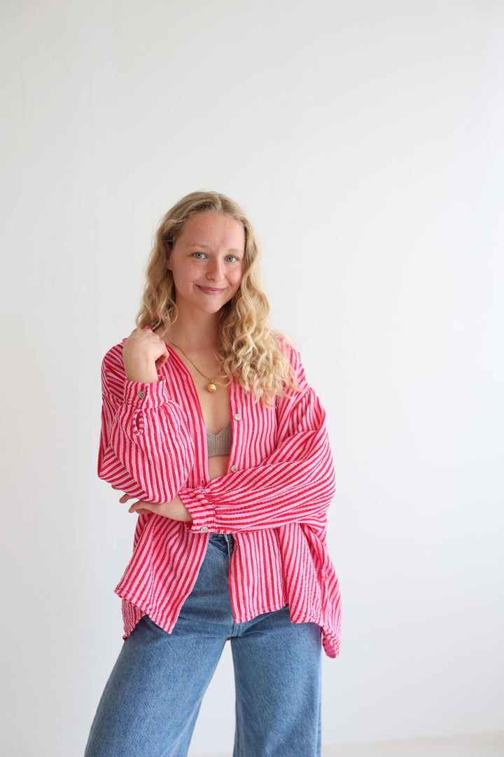 Gestreifte Musselinbluse Meadow