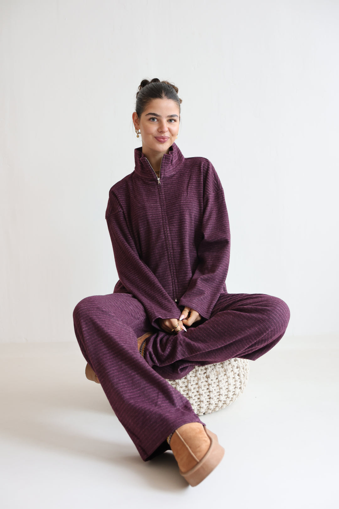 Marlow Stripe Zip Sweater