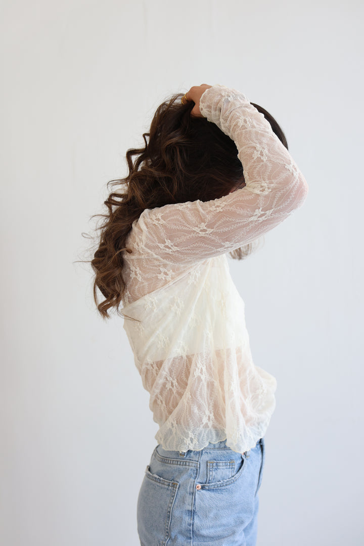 Soft Lace Longtop