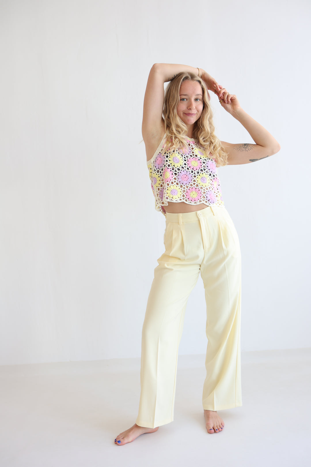 Boho Crochet Flower Top