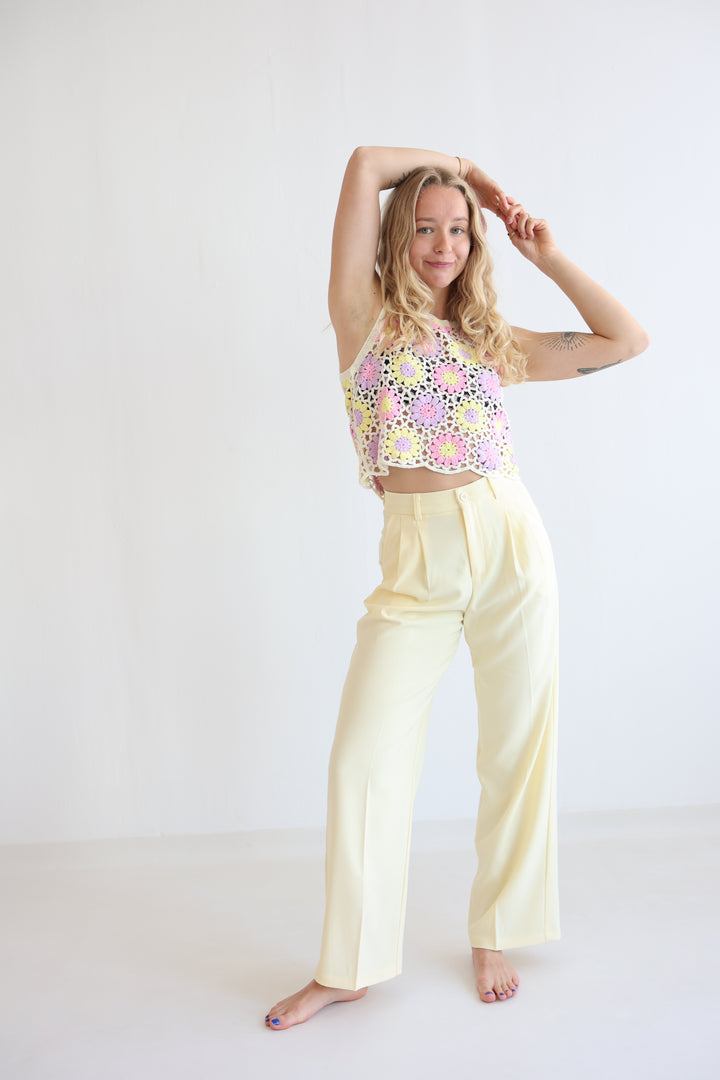 Boho Crochet Flower Top