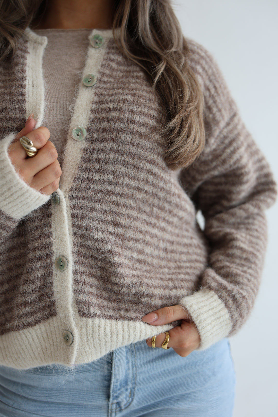 Gestreifter Cardigan Moodline Knit