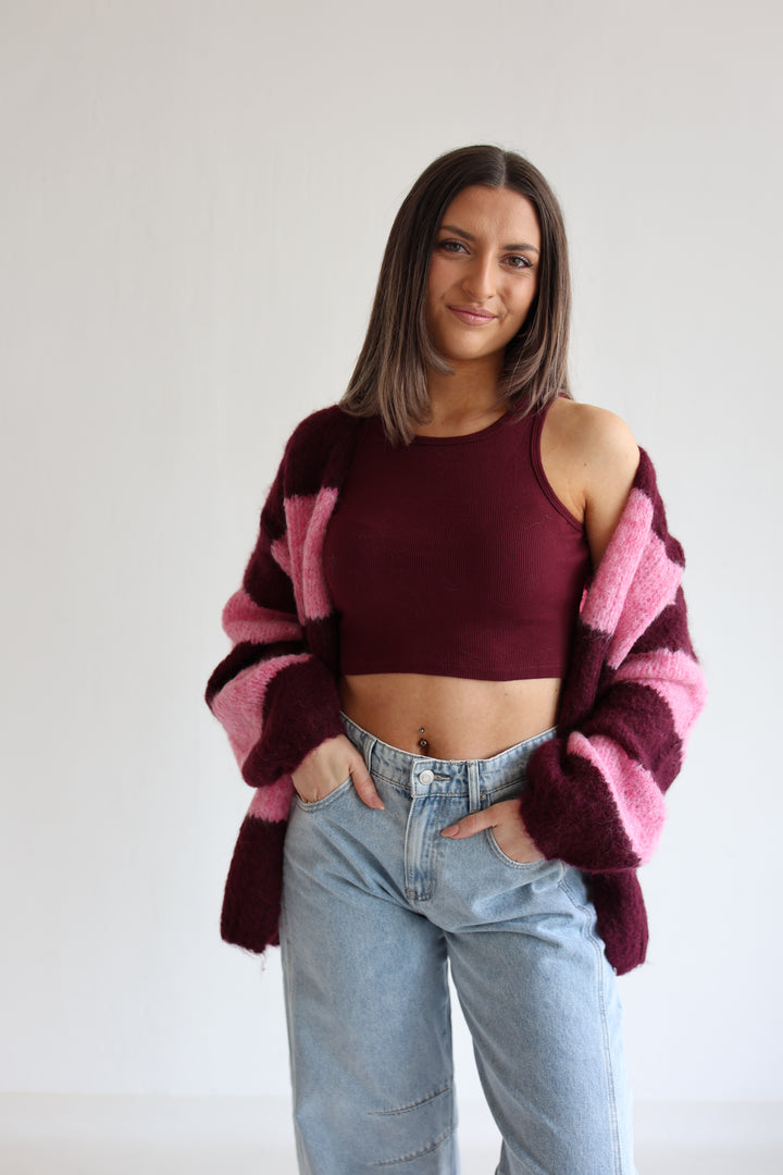 Cloudy Stripes Cardigan
