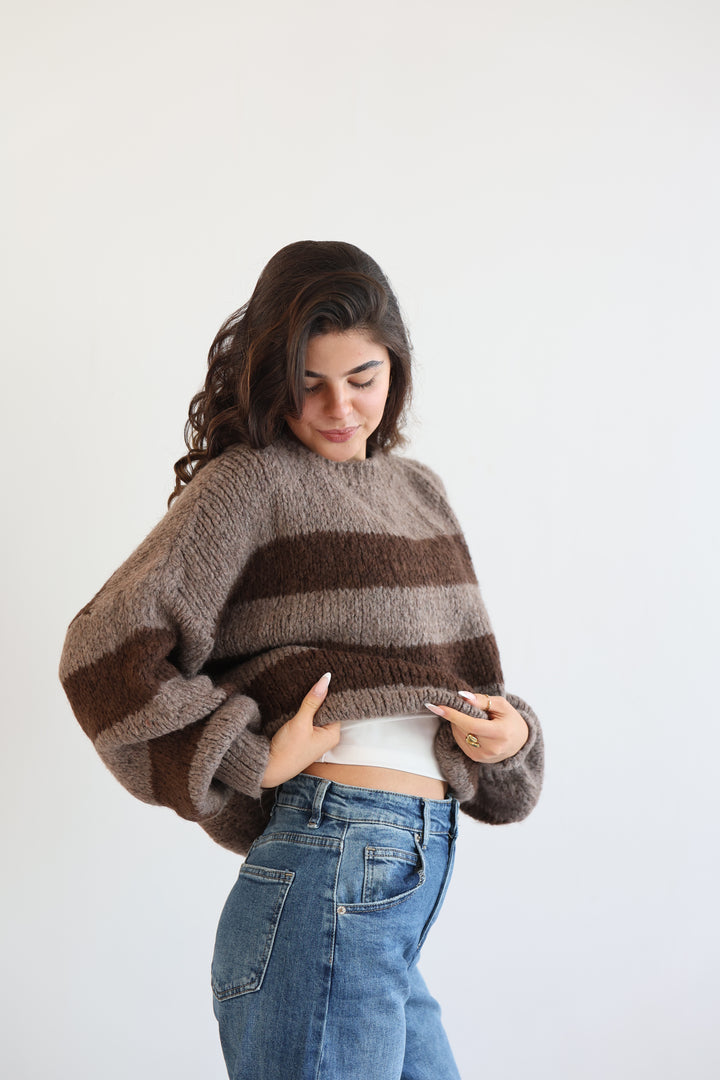 Fluffy Blockstripes Pullover Hannah
