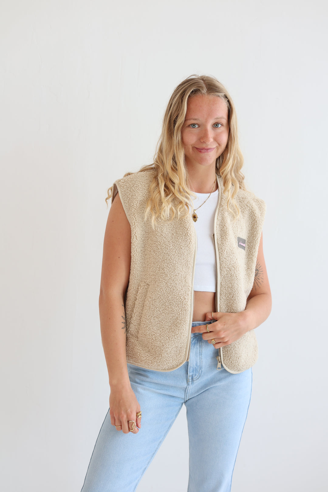 Teddy Zip Vest Namaste