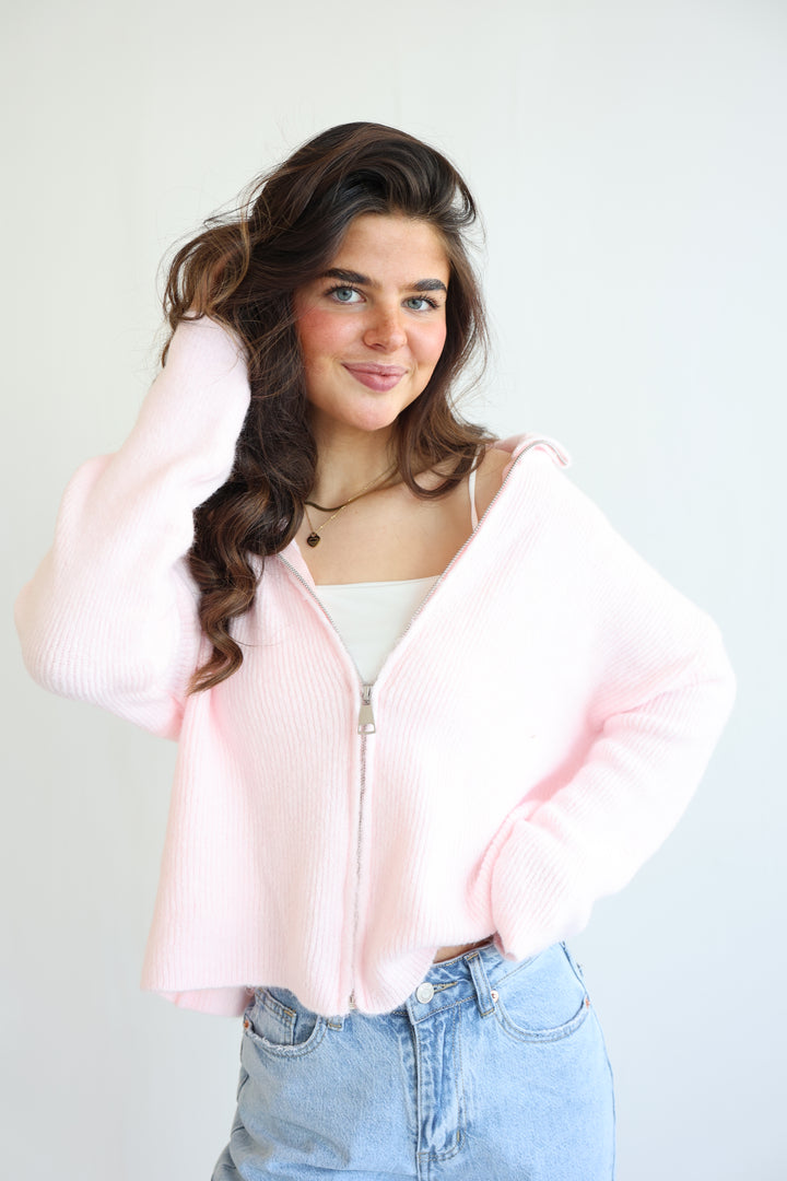 Casual Zipper Cardigan