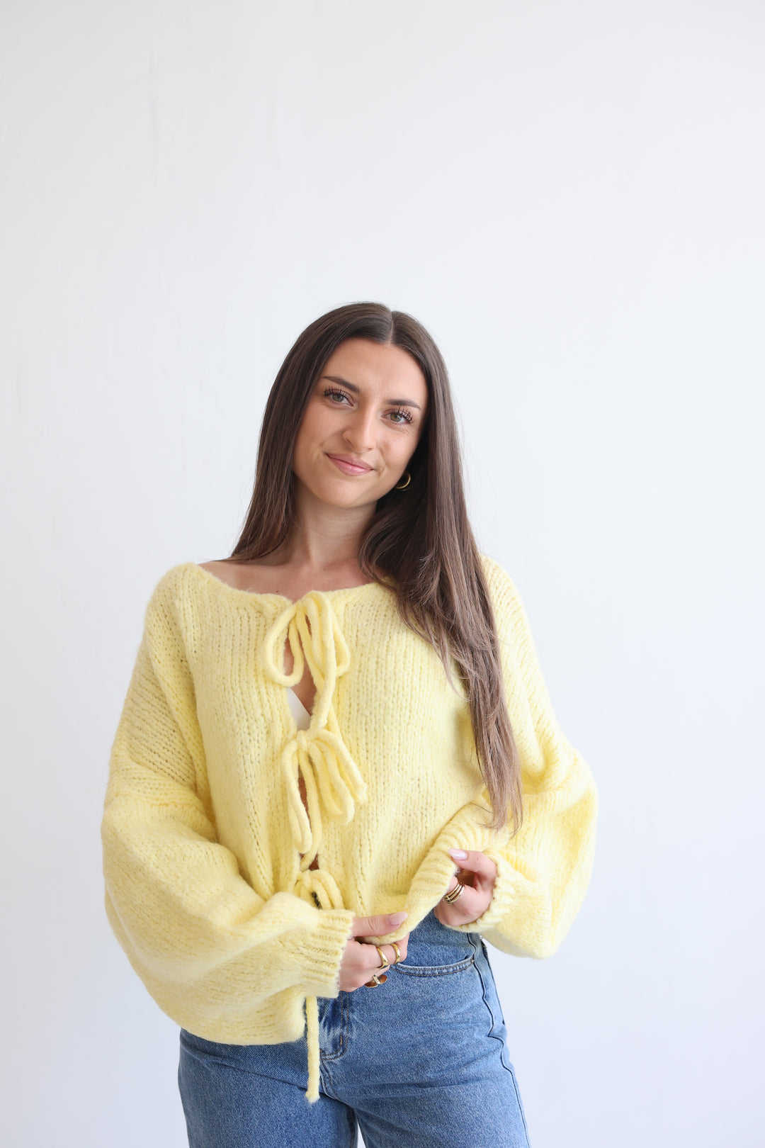 Langarm Cardigan mit Schleifen Lilly