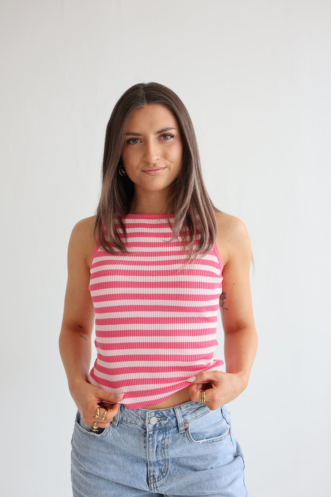 Candy Stripe Rip Top