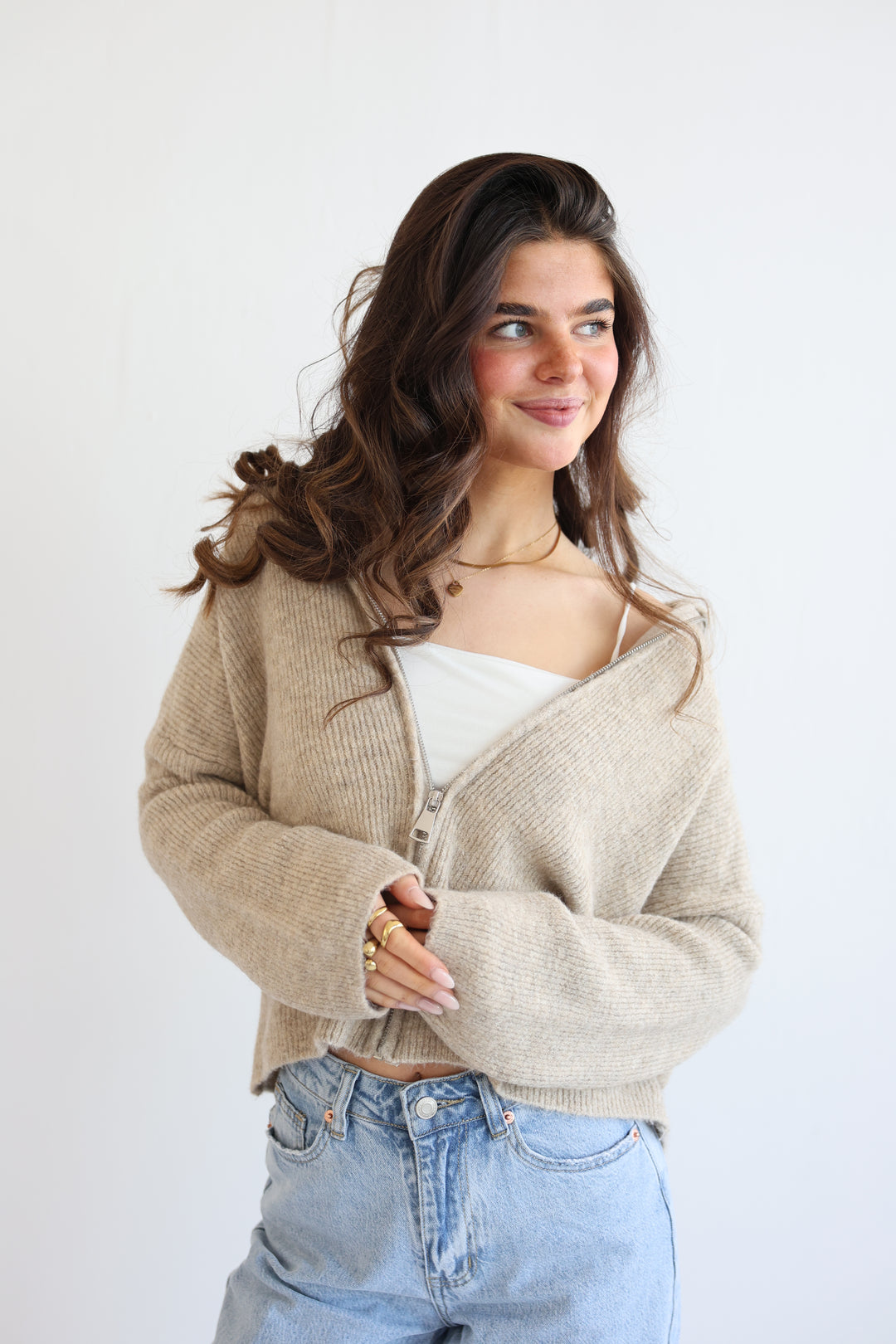 Casual Zipper Cardigan