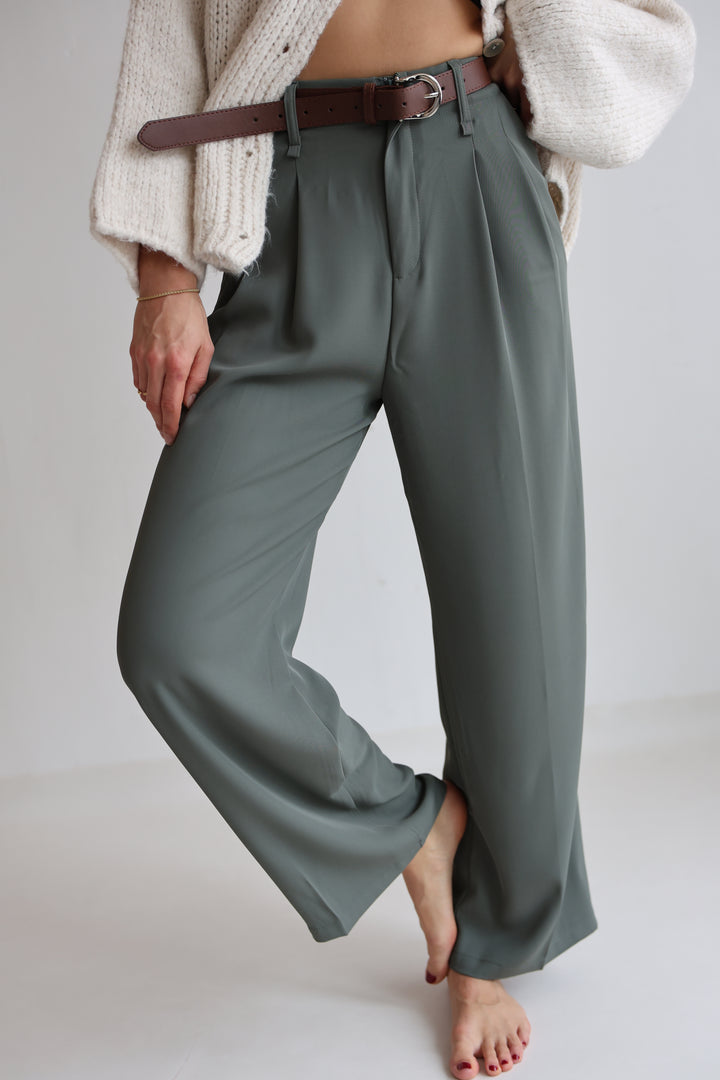 Bundfaltenhose mit Gürtel Anna