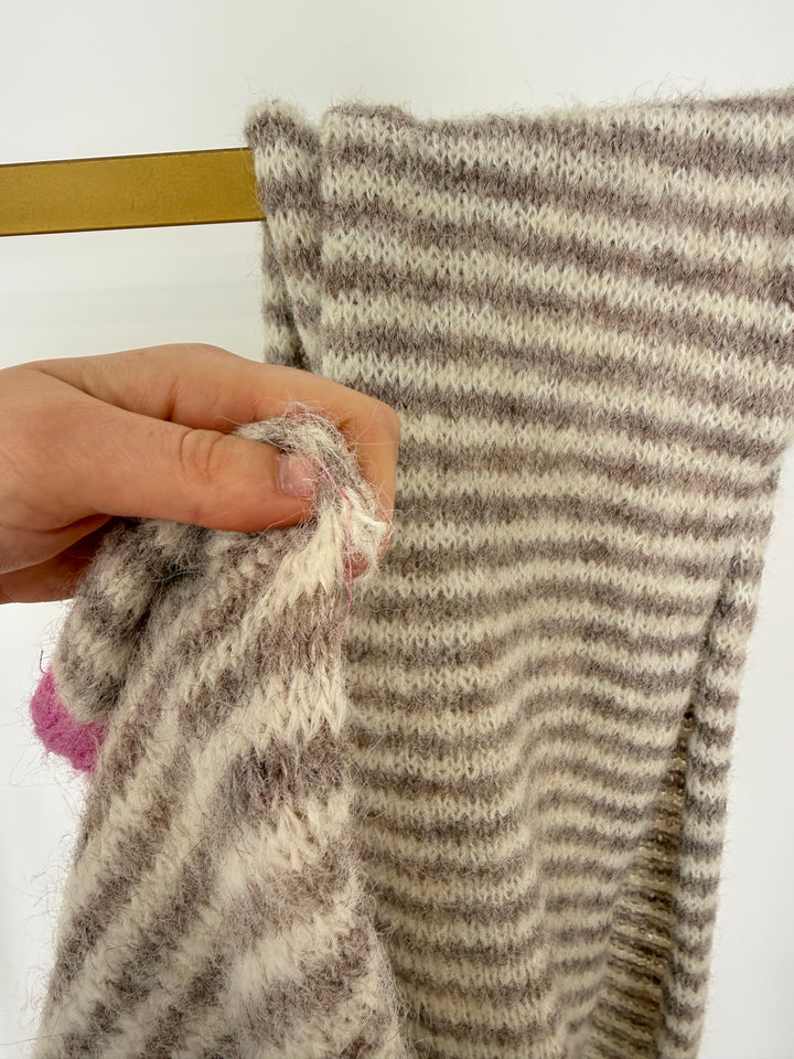 GESTREIFTER SCHAL MOODLINE BEIGE/PINK (B-WARE)