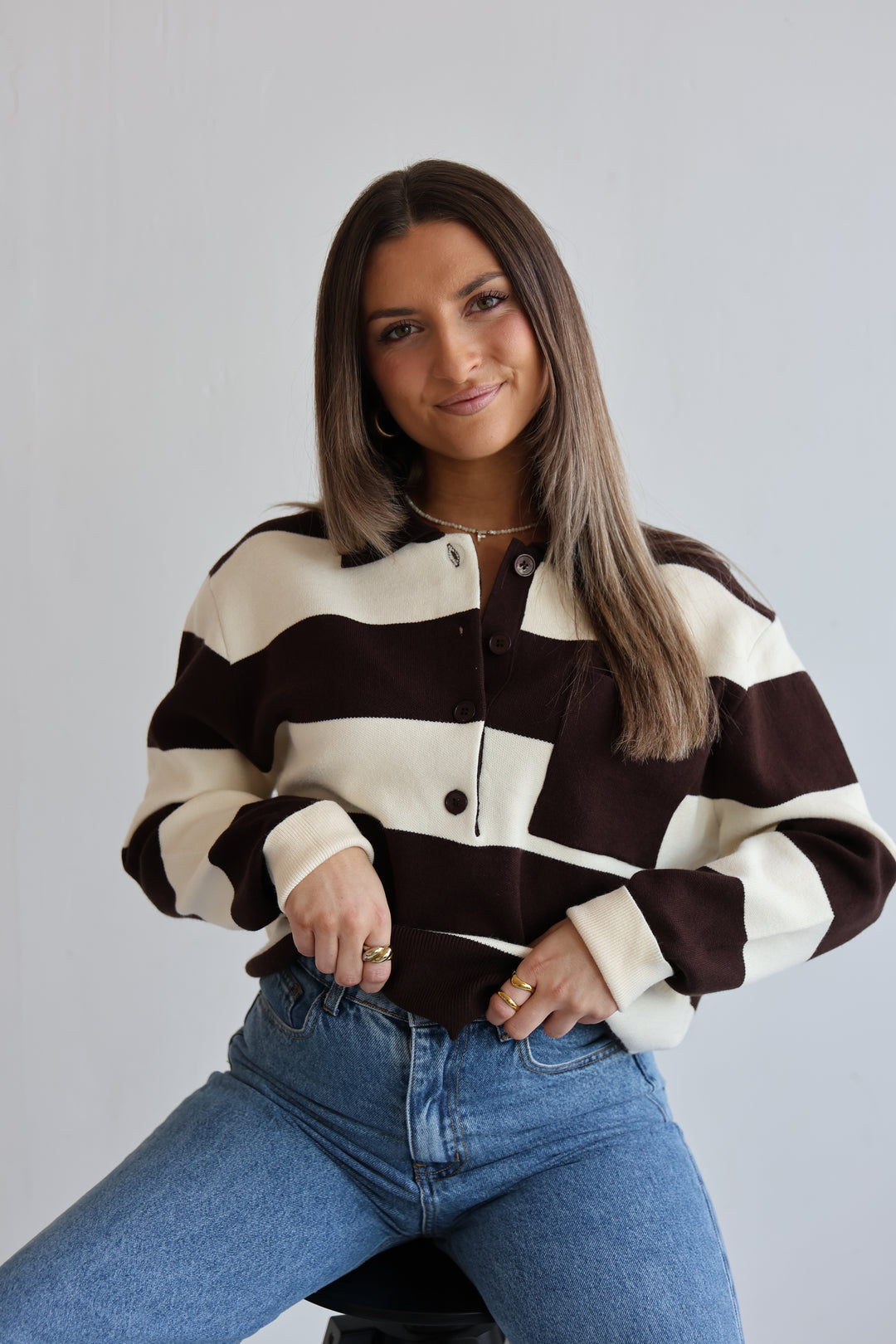 Polo Longsleeve Bold Stripes