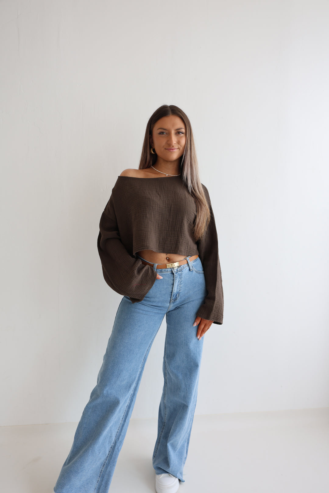 Off-Shoulder Musselinshirt Liz