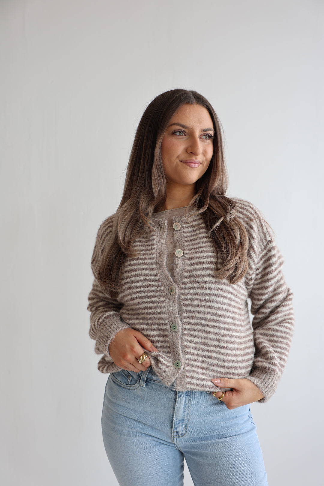 Gestreifter Cardigan Moodline Knit