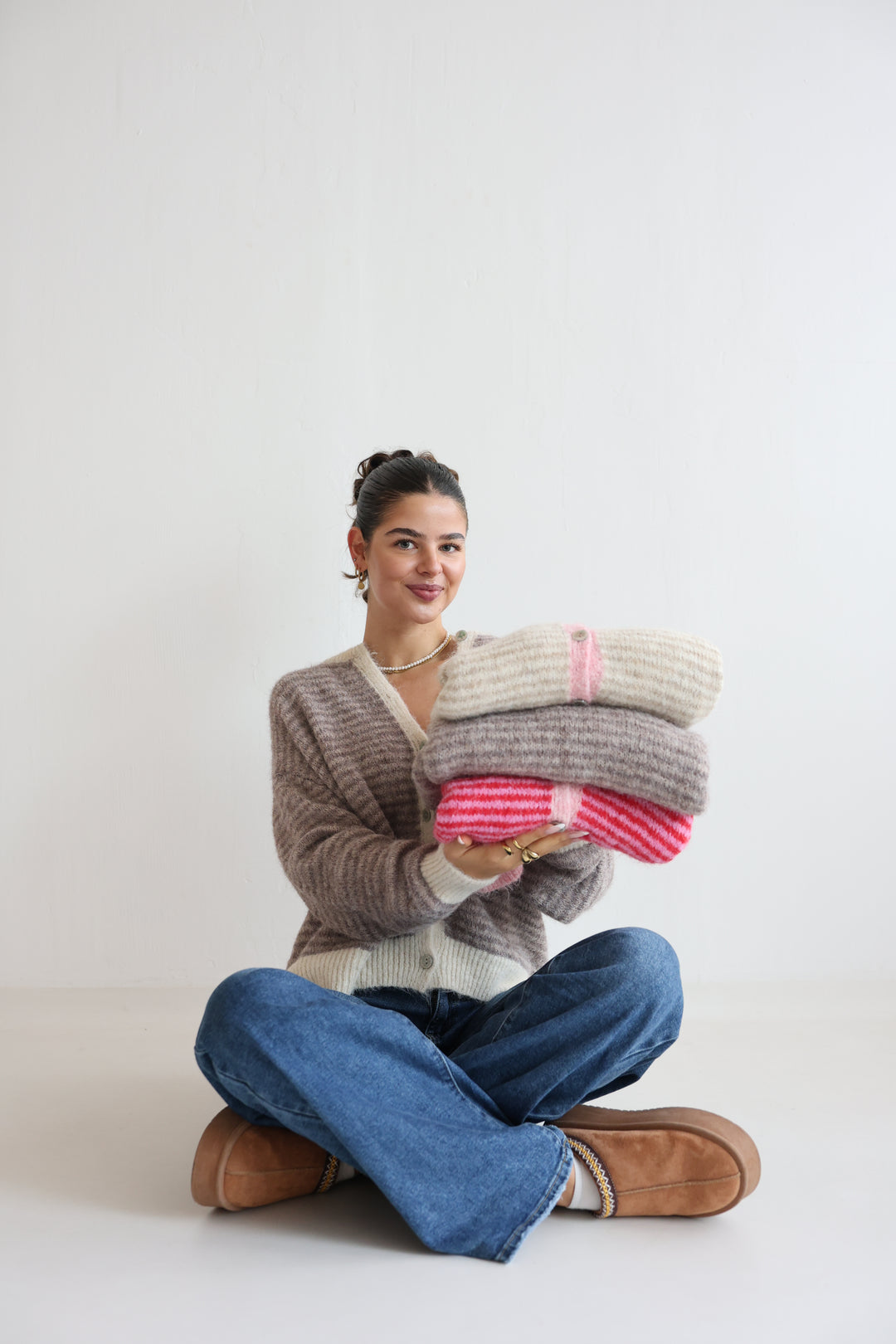 Gestreifter Cardigan Moodline Knit