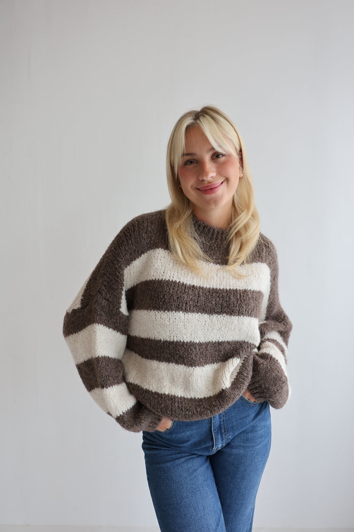 Fluffy Blockstripes Pullover Hannah