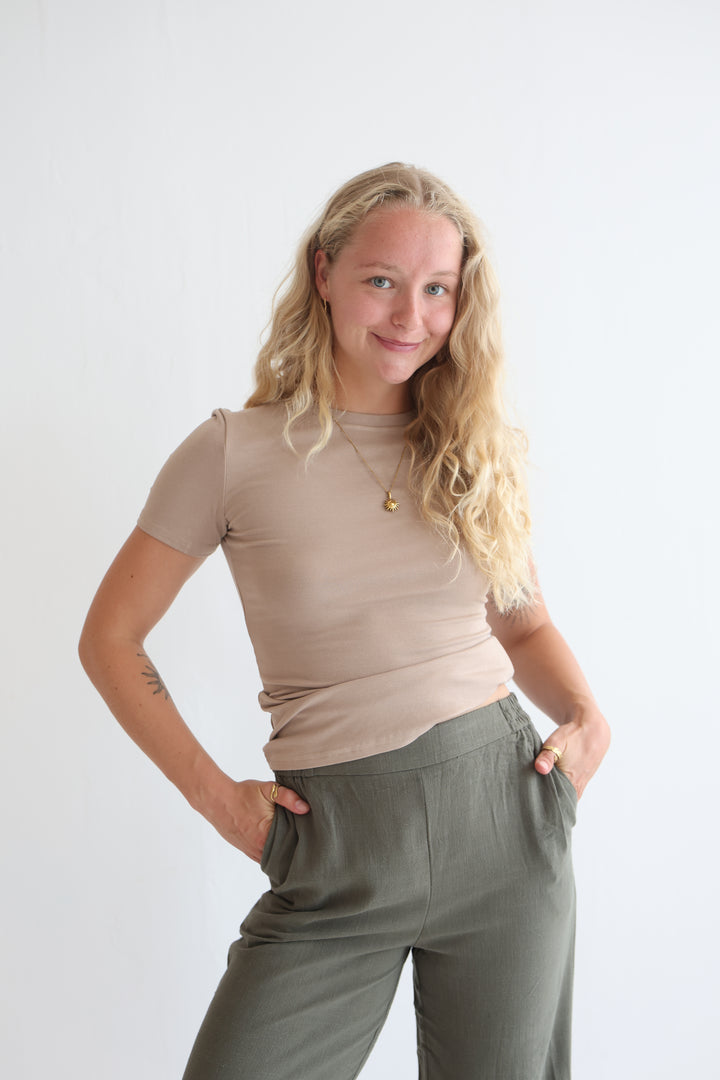 Soft Sand Linen Trousers