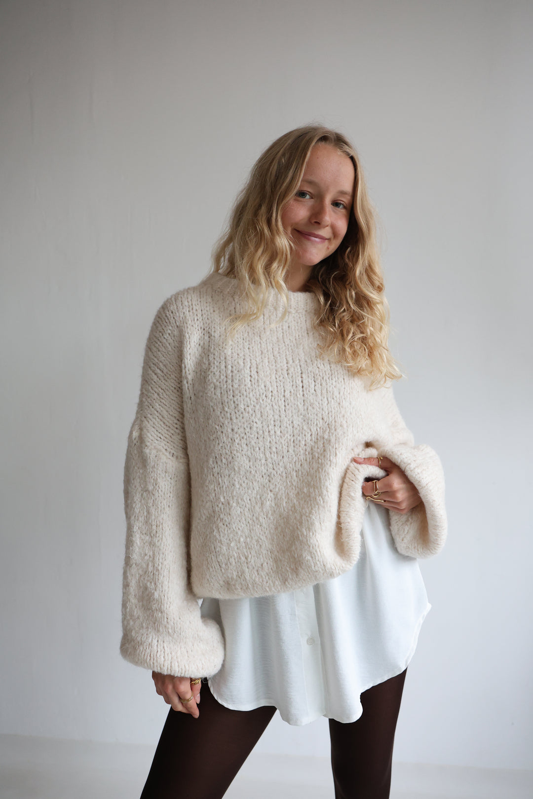 Einfarbiger Blusenrock