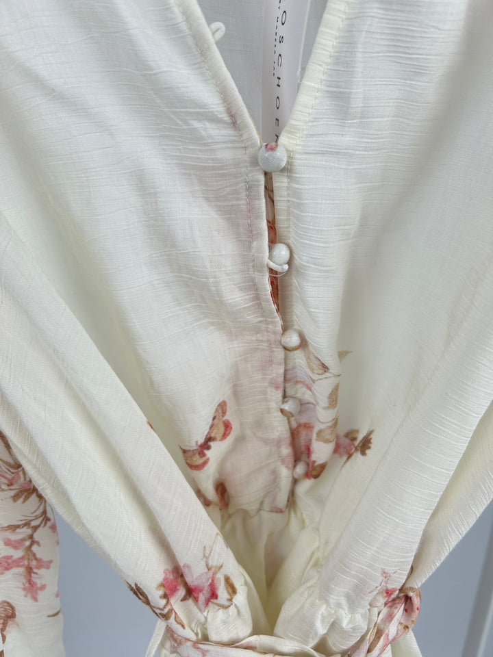 KURZES VISKOSEKLEID MIT FLORALPRINT AMALFI GR.36/38 (B-WARE)