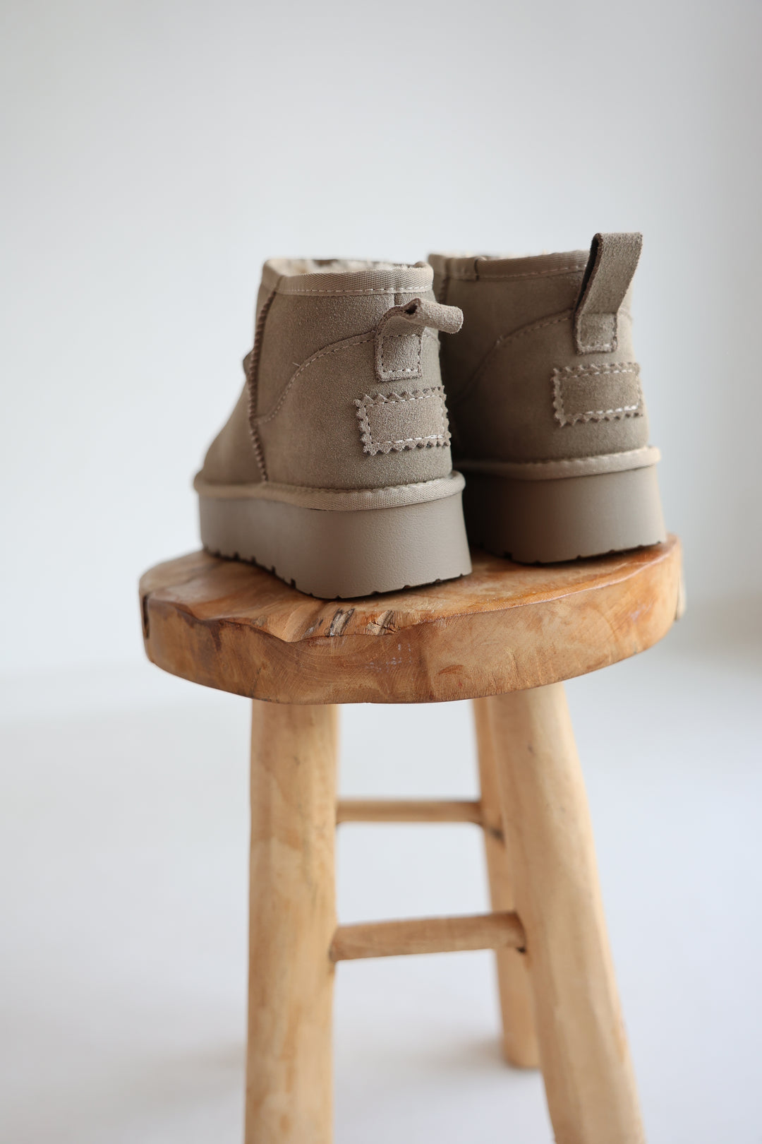 Leather Mini Plateau Boots