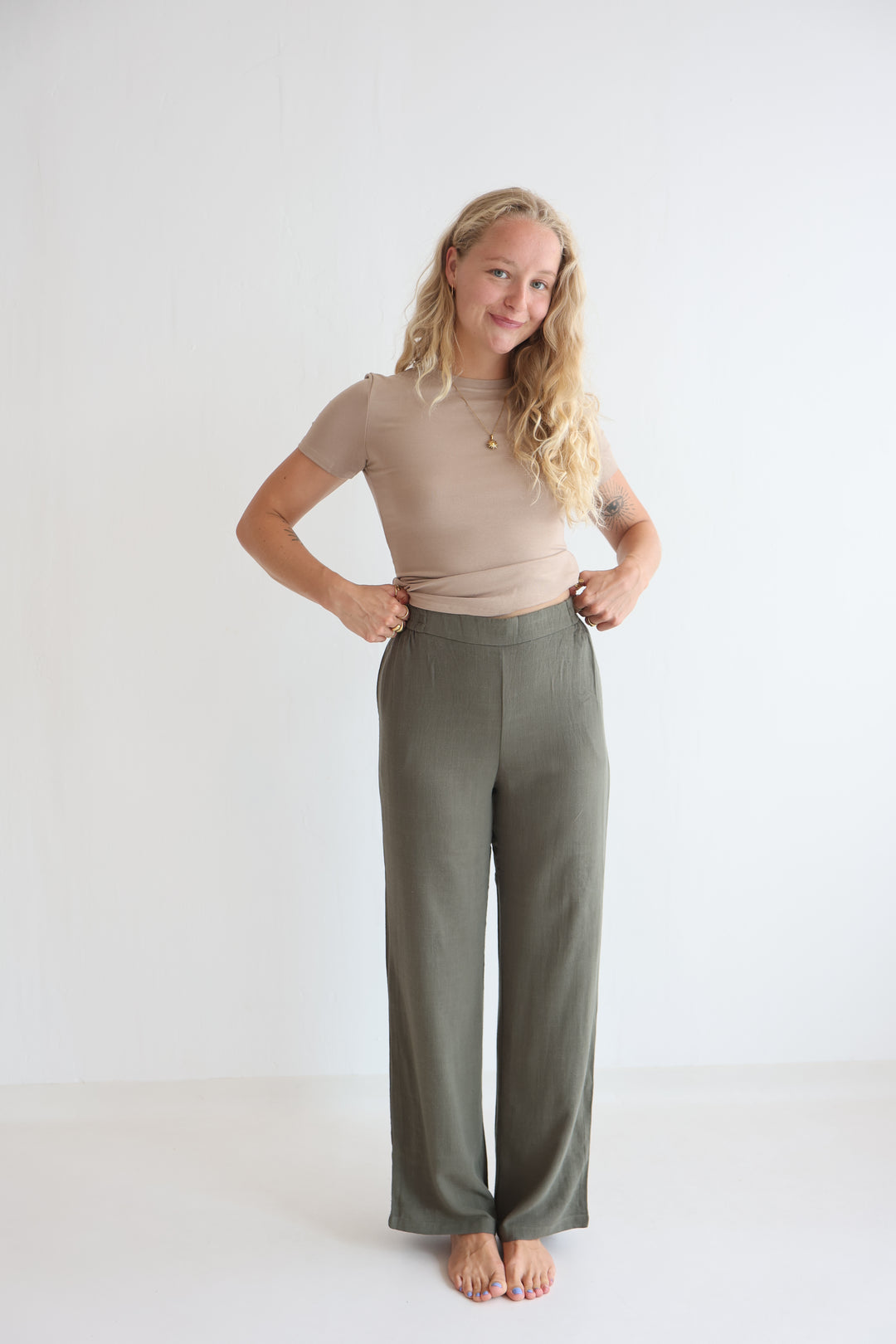 Soft Sand Linen Trousers