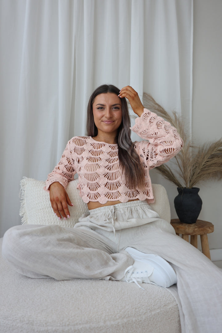 Leichter Cropped Pullover Shell Crochet