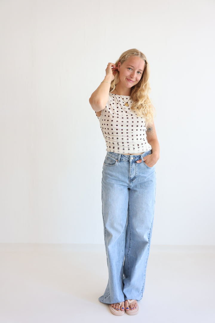 Ruffled Polka Dots Top