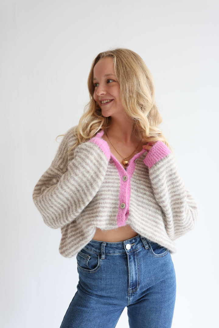 Gestreifter Cardigan Moodline Knit