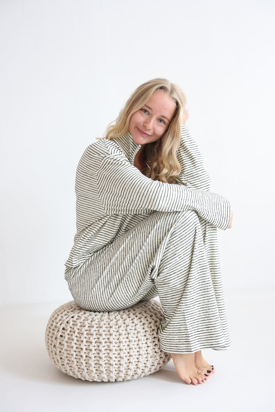 Marlow Stripe Zip Sweater