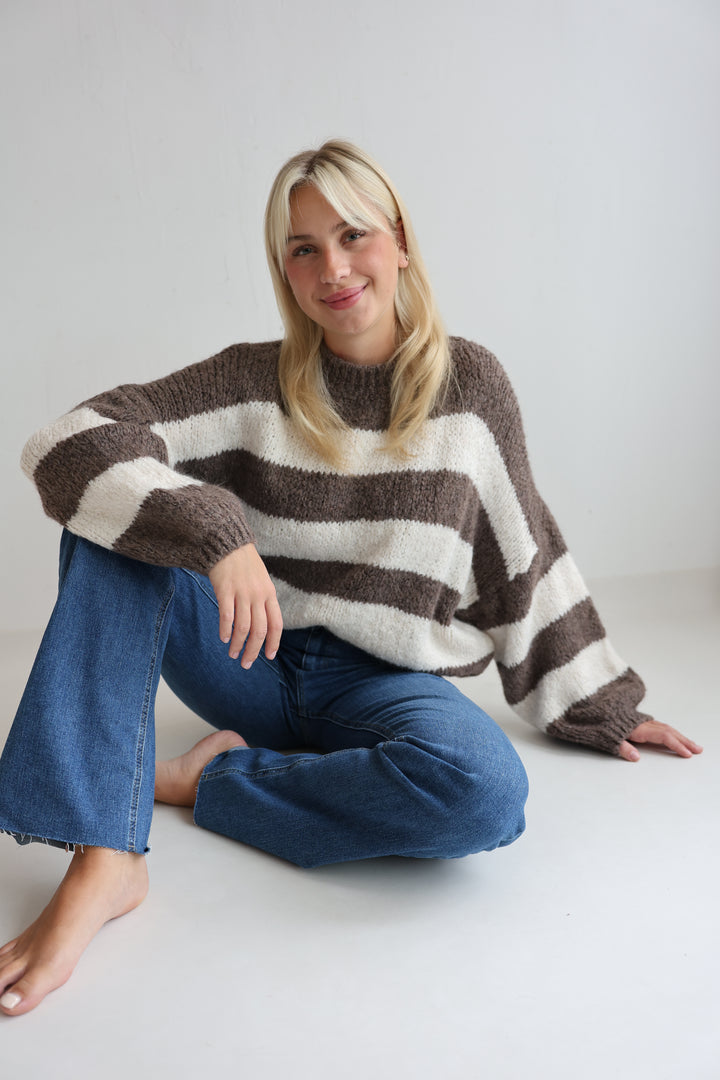 Fluffy Blockstripes Pullover Hannah