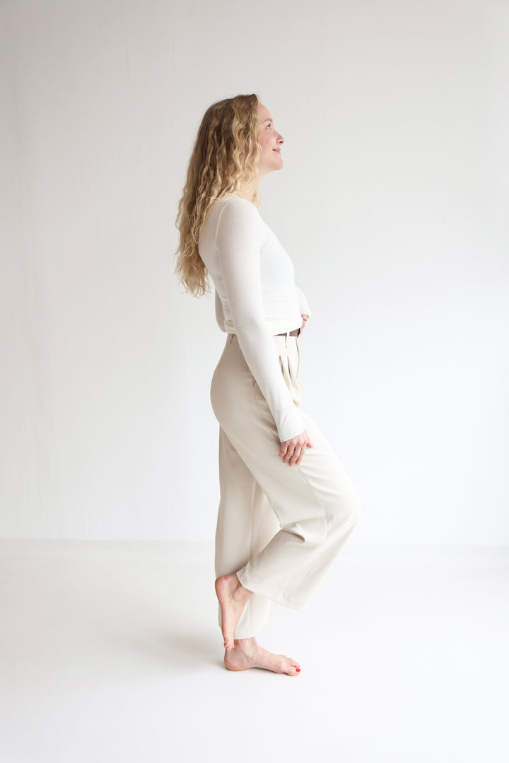 Bundfaltenhose mit Gürtel Anna