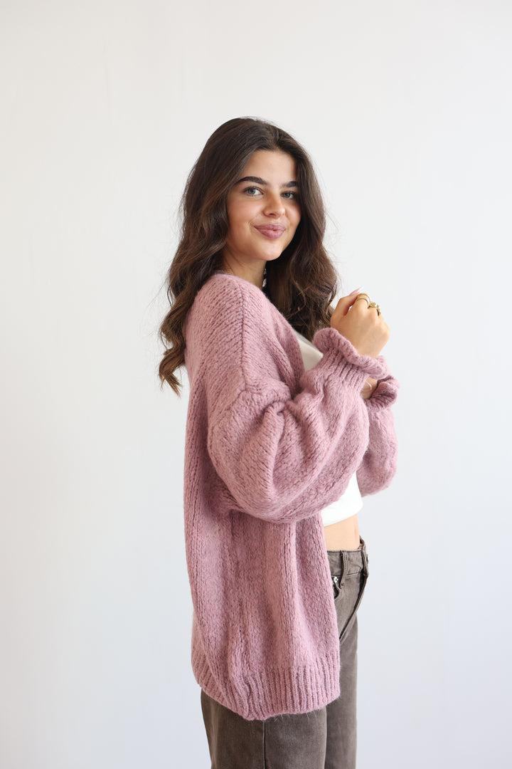 Offener Cardigan mit Rüschenärmeln Clara