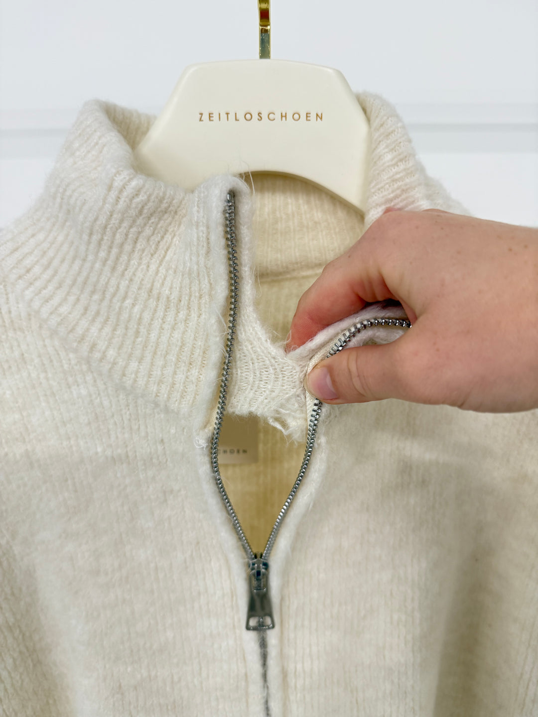 CASUAL ZIPPER WESTE CREME (B-WARE)