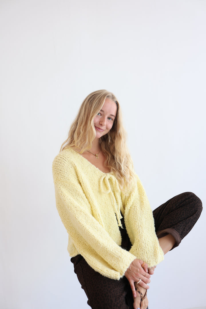 Cardigan Fluffy Tie