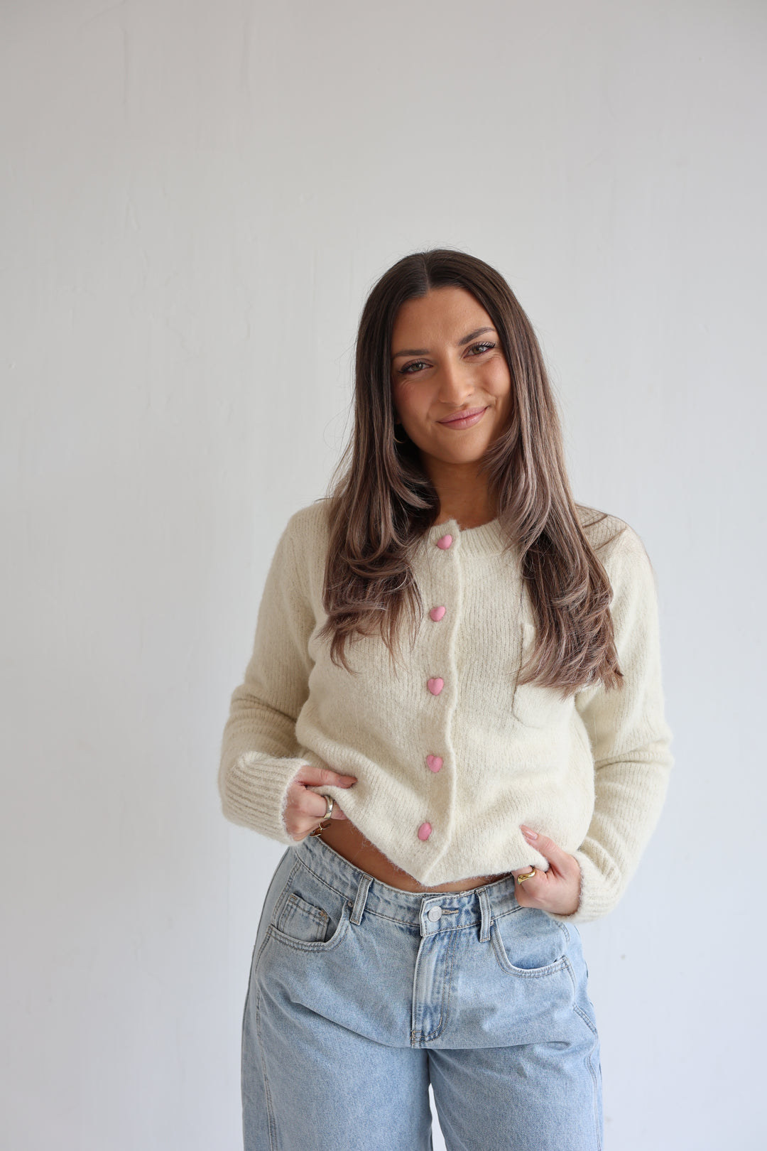 Cardigan Heart Button