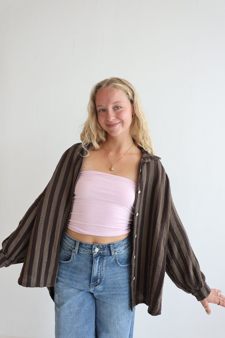 Musselinbluse Blockstripes