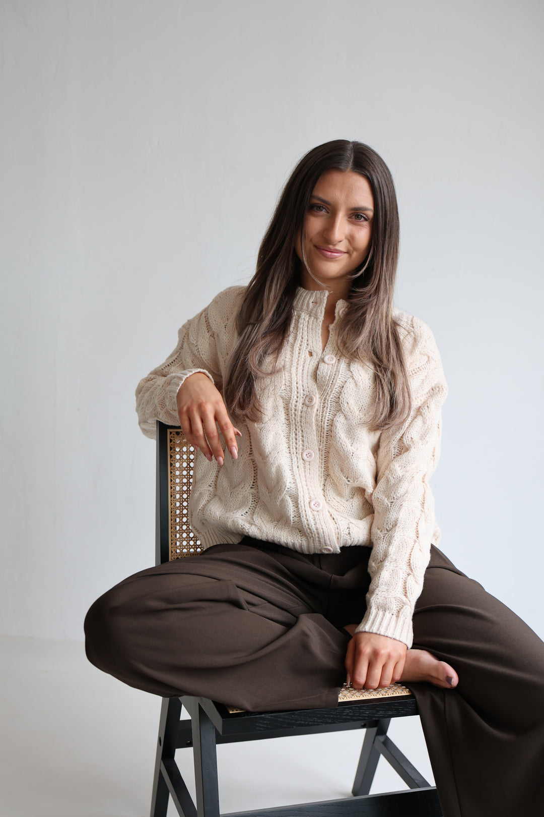 Luna Cable Knit Cardigan