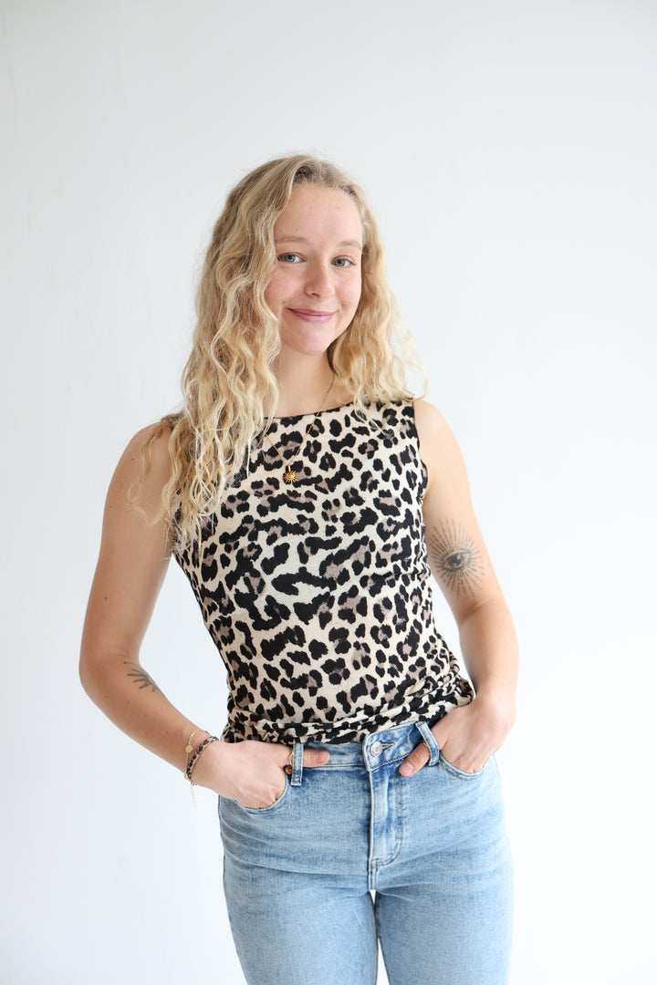Cashmere Top Wild Leo