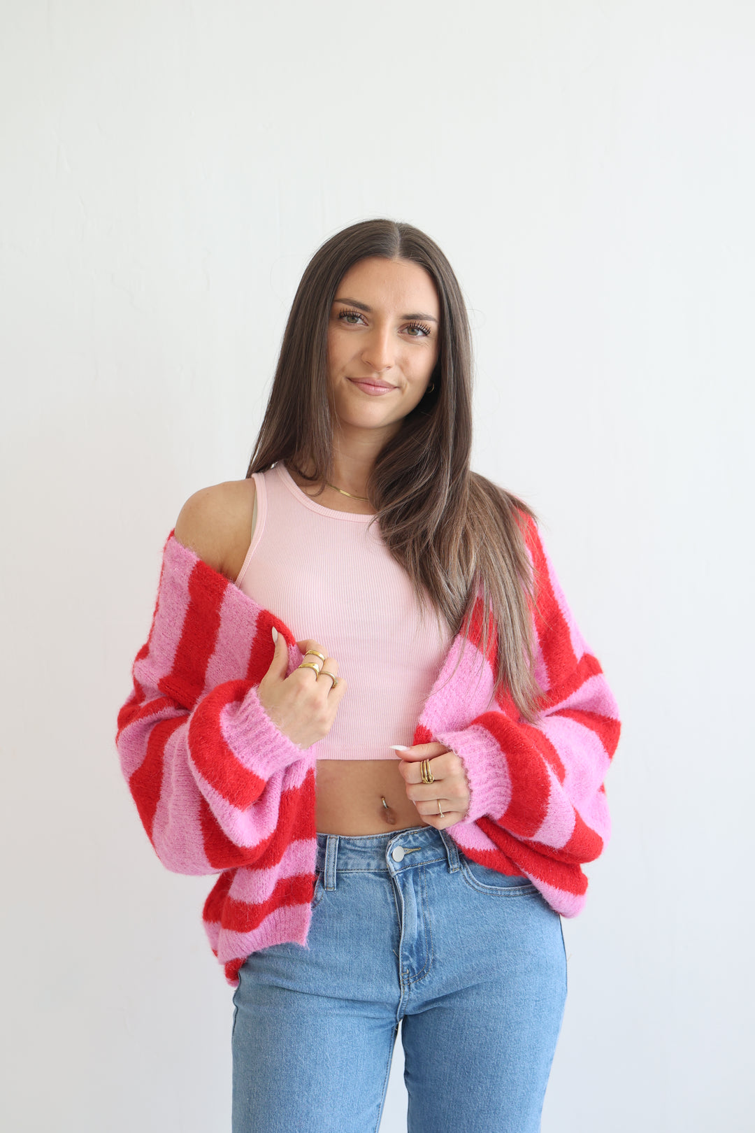 Chunky Striped Cardigan