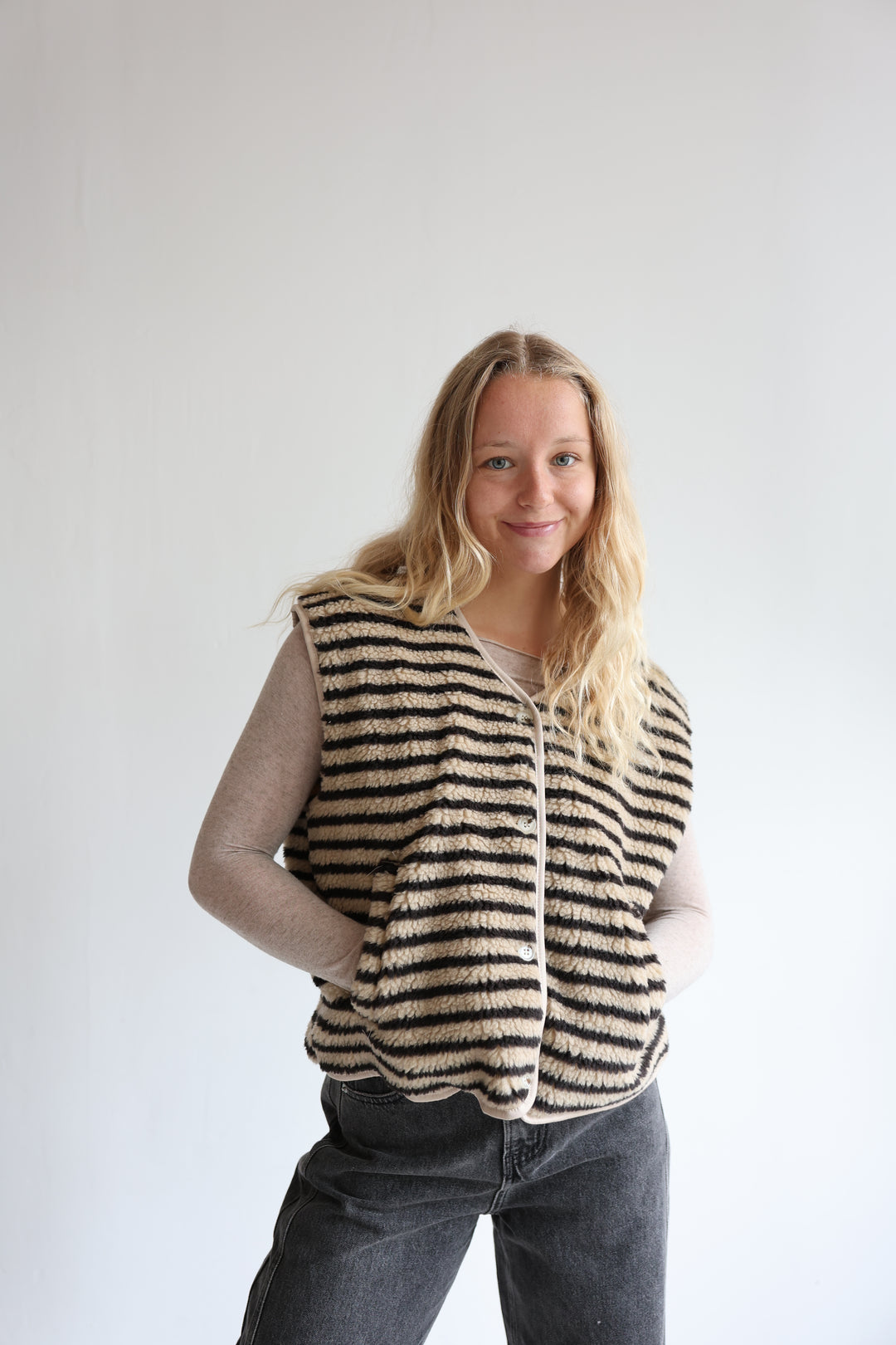 Striped Teddy Vest