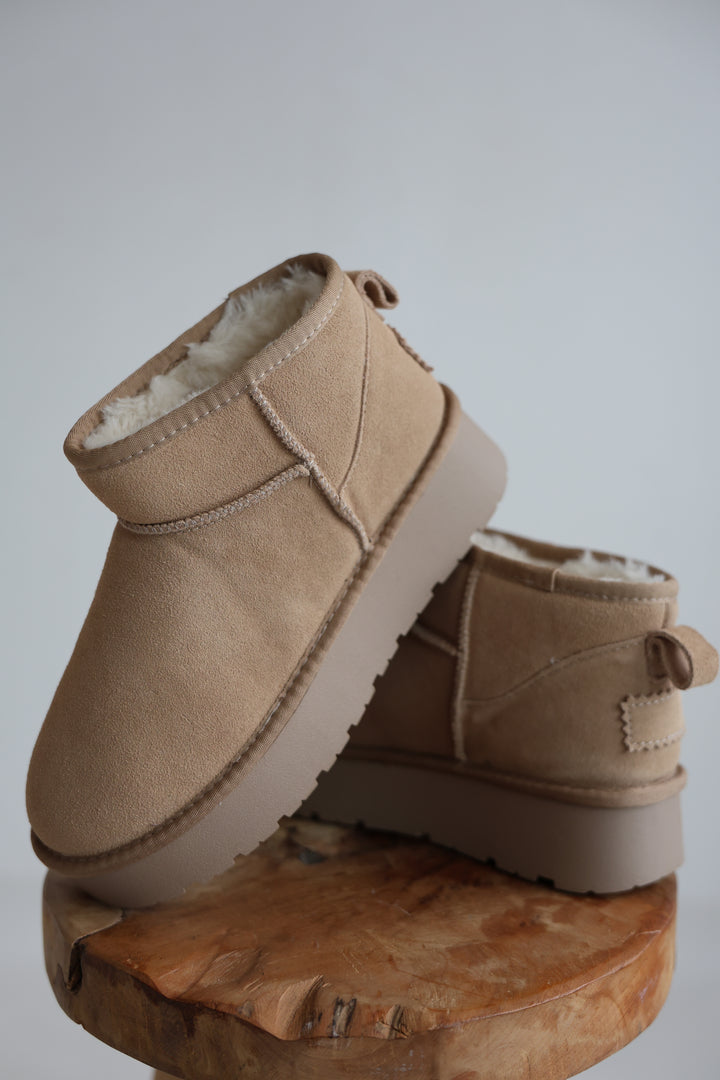 Leather Mini Plateau Boots