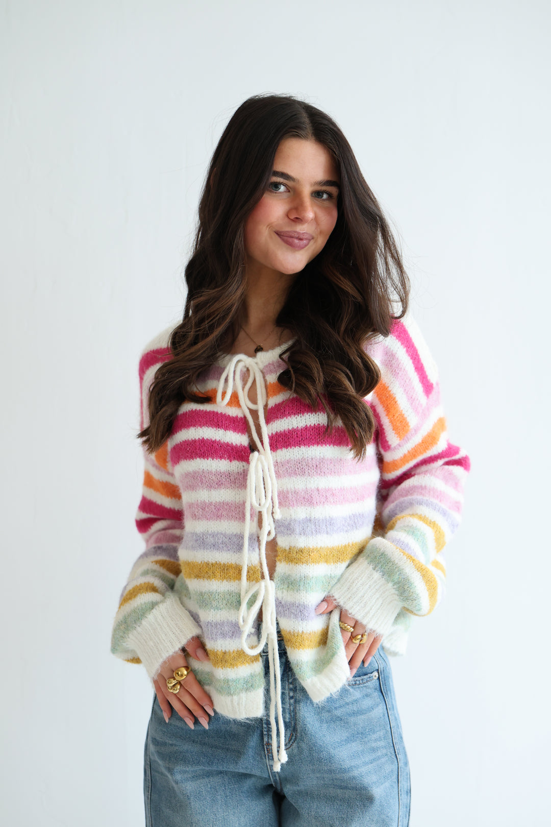Rainbow Stripe Cardigan