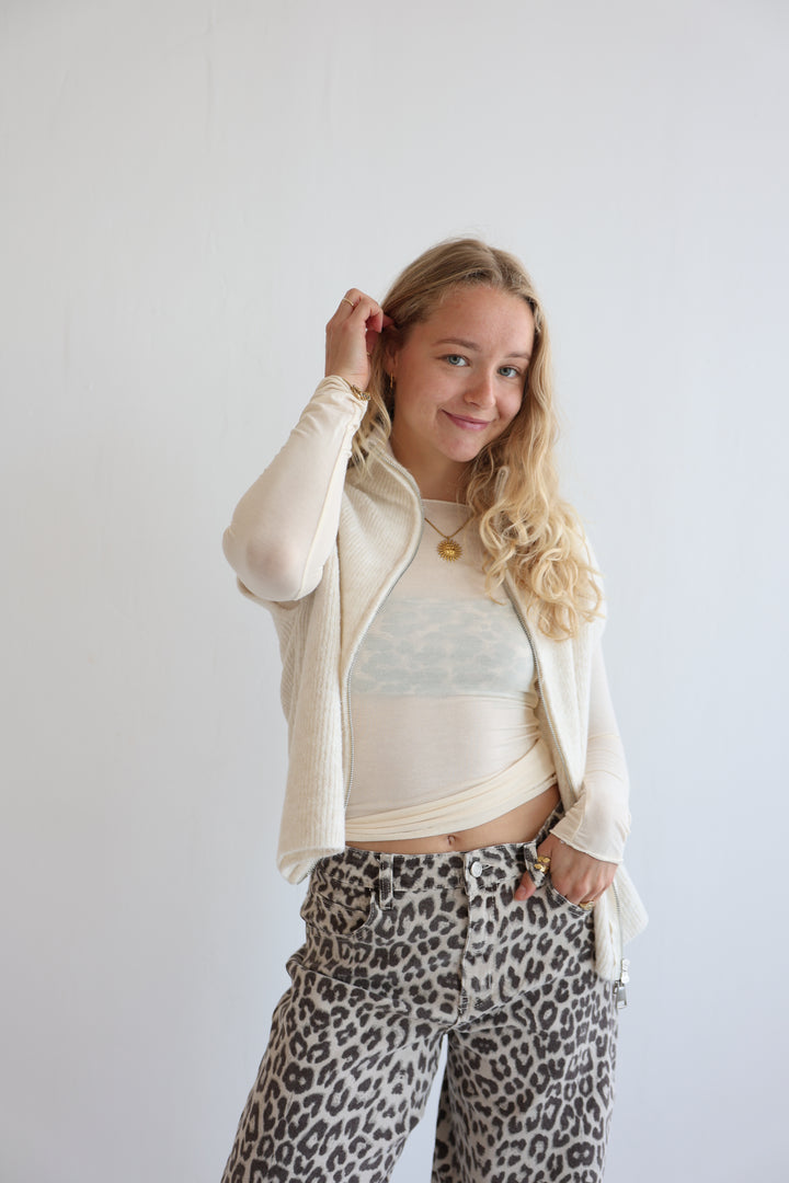 Casual Zipper Weste