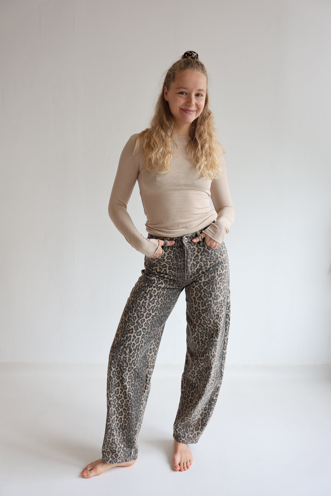 Barrel Jeans Wild Print